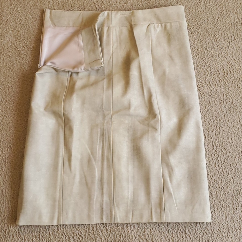 Soft pleather skirt.